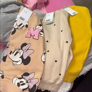 Disney Minnie Mouse Kids Sweat (+2) - Pink, Cream, Yellow